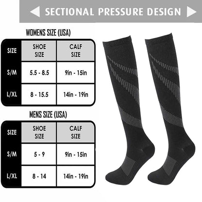 Varicose Veins Socks Compression Stockings Nurse Sports Cycling Socks for Diabetics Running Gift for Men Diabetes Nature Hiking