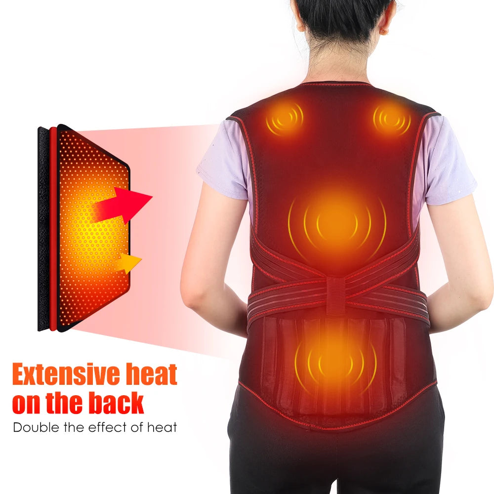 Tourmaline Magnet Heated Vest Magnetic Self-Heating Thermal Clothing Waist Brace Lumbar Pad Corset Postrue Corrector Relief Pain