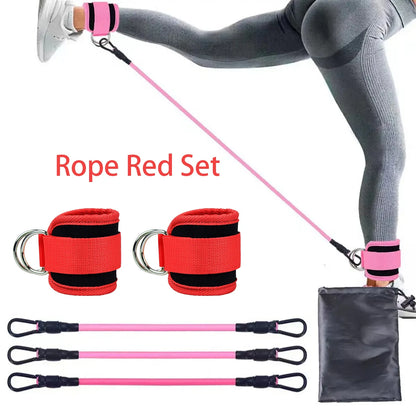 Ankle Strap Resistance Bands Hip Leg Strength Pull Rope Fitness Elastic Training Home Yoga Pilate Crossfit Workout Gym Equipment