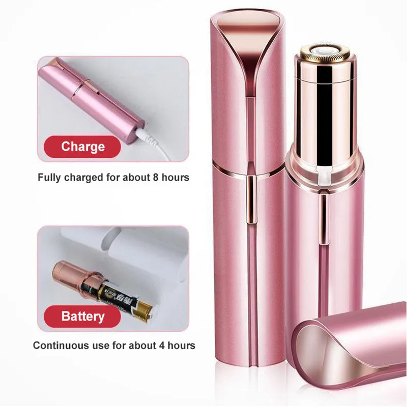 Electric Eyebrow Trimmer Mini Eye Brow Epilator Facial Lipstick Shape Hair Removal Portable Women Painless Razor Shaver Tool