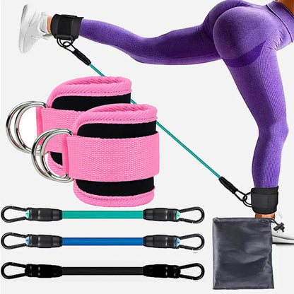 Ankle Strap Resistance Bands Hip Leg Strength Pull Rope Fitness Elastic Training Home Yoga Pilate Crossfit Workout Gym Equipment