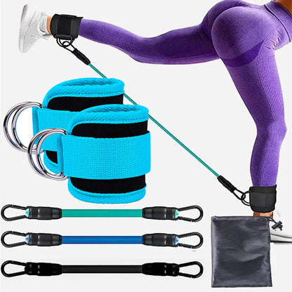 Ankle Strap Resistance Bands Hip Leg Strength Pull Rope Fitness Elastic Training Home Yoga Pilate Crossfit Workout Gym Equipment