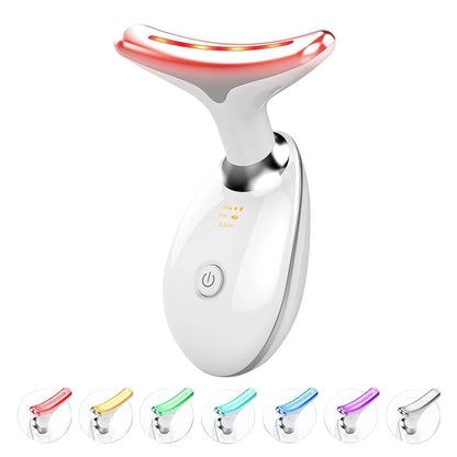 Neck Face Lifter EMS Neck Face Lifting Massager Skin Tighten Device LED Photon Therapy Anti Wrinkle Double Chin Remover 7 Modes