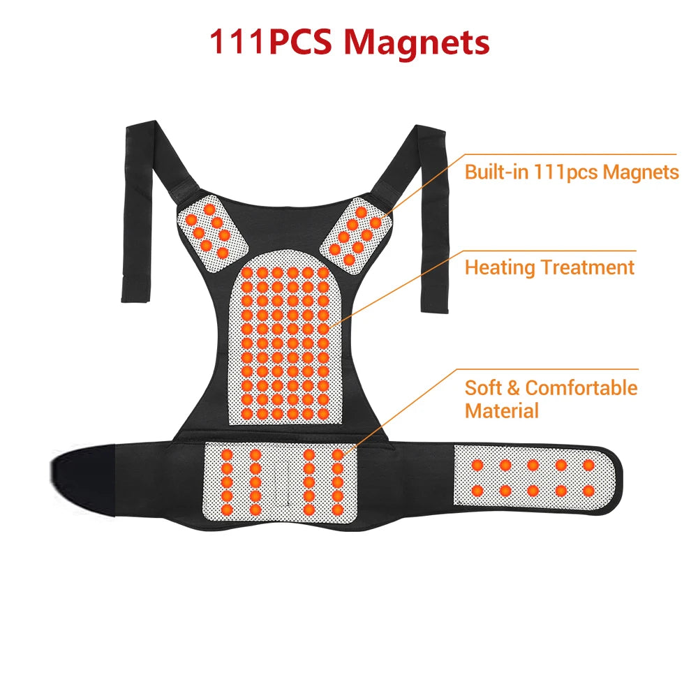 Tourmaline Magnet Heated Vest Magnetic Self-Heating Thermal Clothing Waist Brace Lumbar Pad Corset Postrue Corrector Relief Pain